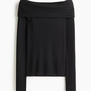 H&M Black Off-Shoulder Blouse
